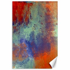 Abstract In Green, Orange, And Blue Canvas 24  X 36  by digitaldivadesigns