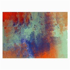 Abstract In Green, Orange, And Blue Large Glasses Cloth by digitaldivadesigns