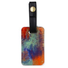 Abstract In Green, Orange, And Blue Luggage Tags (one Side)  by digitaldivadesigns