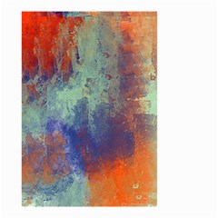 Abstract In Green, Orange, And Blue Small Garden Flag (two Sides) by digitaldivadesigns