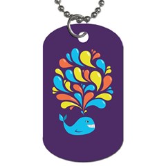 Colorful Happy Whale Dog Tag (two Sides)