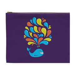 Colorful Happy Whale Cosmetic Bag (xl)