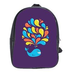 Colorful Happy Whale School Bags(large) 