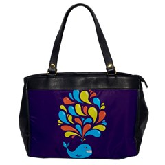 Colorful Happy Whale Office Handbags