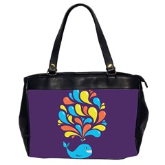 Colorful Happy Whale Office Handbags (2 Sides)  by CreaturesStore