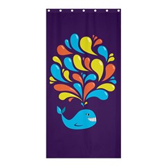 Colorful Happy Whale Shower Curtain 36  X 72  (stall) 