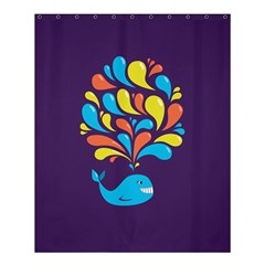 Colorful Happy Whale Shower Curtain 60  X 72  (medium)  by CreaturesStore