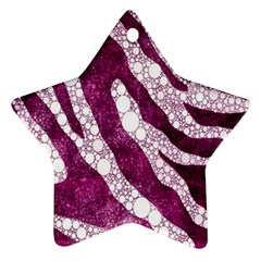 Purple Zebra Print Bling Pattern  Ornament (star)  by OCDesignss