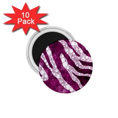 Purple Zebra Print Bling Pattern  1 75  Magnets (10 Pack)  by OCDesignss