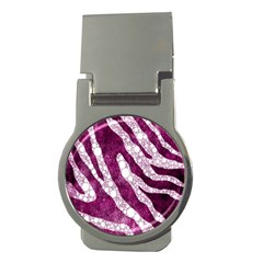 Purple Zebra Print Bling Pattern  Money Clips (round)  by OCDesignss