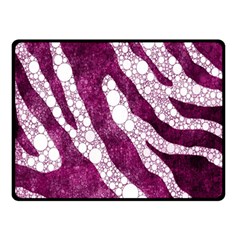 Purple Zebra Print Bling Pattern  Fleece Blanket (small) by OCDesignss