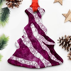 Purple Zebra Print Bling Pattern  Ornament (christmas Tree) by OCDesignss