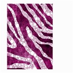 Purple Zebra Print Bling Pattern  Small Garden Flag (Two Sides) Back