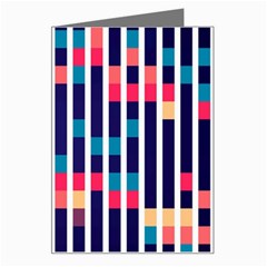 Stripes And Rectangles Pattern Greeting Card