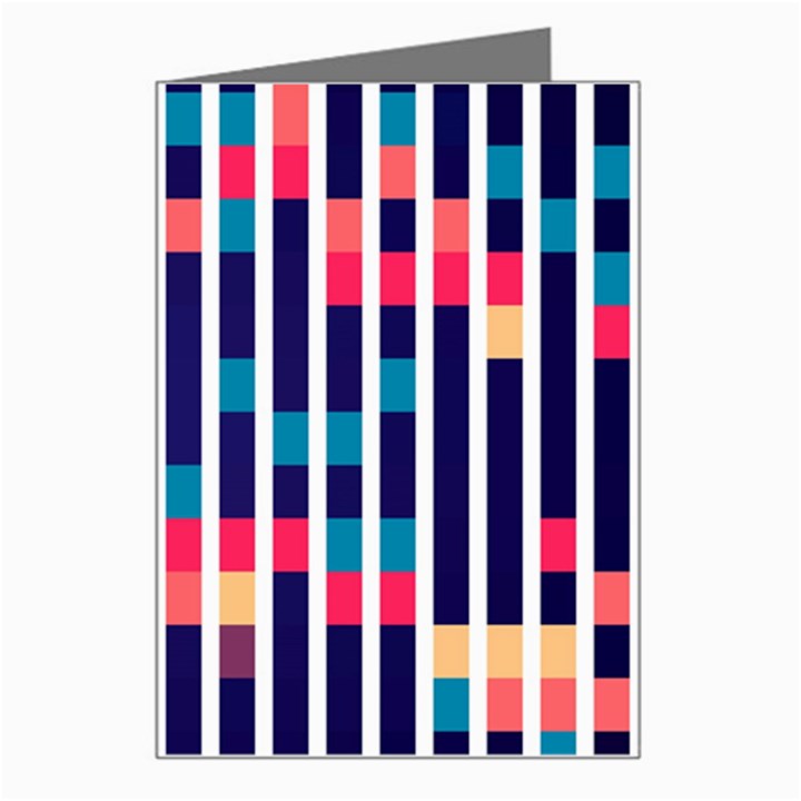 Stripes and rectangles pattern Greeting Card