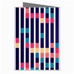 Stripes and rectangles pattern Greeting Card Right