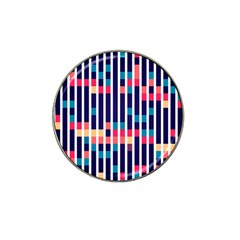 Stripes And Rectangles Pattern Hat Clip Ball Marker by LalyLauraFLM