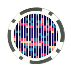 Stripes And Rectangles Pattern Poker Chip Card Guard by LalyLauraFLM