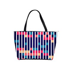 Stripes And Rectangles Pattern Classic Shoulder Handbag