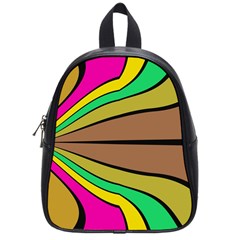 Symmetric Waves School Bag (small) by LalyLauraFLM