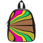 Symmetric waves School Bag (Small) Front