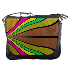 Symmetric Waves Messenger Bag by LalyLauraFLM