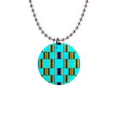 Triangles In Rectangles Pattern 1  Button Necklace