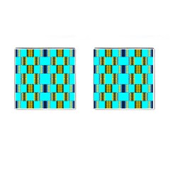 Triangles In Rectangles Pattern Cufflinks (square) by LalyLauraFLM