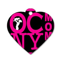 Ocnymoms Logo Dog Tag Heart (one Side) by OCNYMOMS