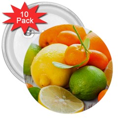 Citrus Fruits 3  Buttons (10 Pack)  by emkurr