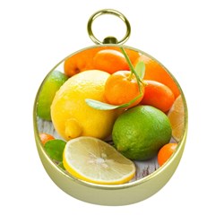 Citrus Fruits Gold Compasses by emkurr