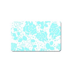 Floral Wallpaper Aqua Magnet (name Card) by ImpressiveMoments