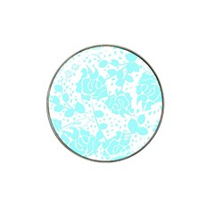 Floral Wallpaper Aqua Hat Clip Ball Marker (10 Pack)