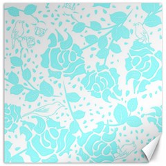 Floral Wallpaper Aqua Canvas 12  X 12   by ImpressiveMoments