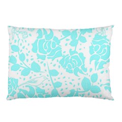 Floral Wallpaper Aqua Pillow Cases (two Sides) by ImpressiveMoments