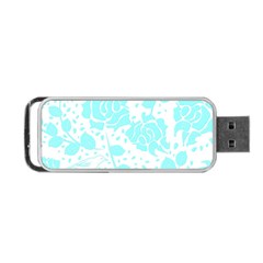 Floral Wallpaper Aqua Portable Usb Flash (two Sides) by ImpressiveMoments