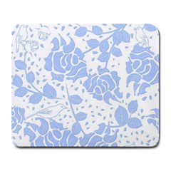 Floral Wallpaper Blue Large Mousepads by ImpressiveMoments