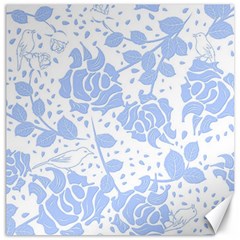 Floral Wallpaper Blue Canvas 20  x 20  