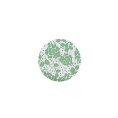 Floral Wallpaper Green 1  Mini Magnets by ImpressiveMoments