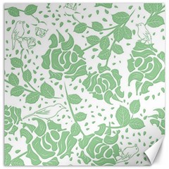 Floral Wallpaper Green Canvas 20  X 20   by ImpressiveMoments