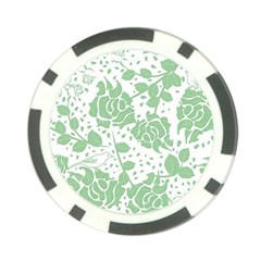 Floral Wallpaper Green Poker Chip Card Guards (10 Pack)  by ImpressiveMoments