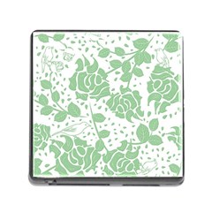 Floral Wallpaper Green Memory Card Reader (square) by ImpressiveMoments