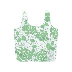 Floral Wallpaper Green Full Print Recycle Bags (s)  by ImpressiveMoments