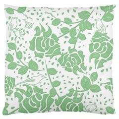 Floral Wallpaper Green Standard Flano Cushion Cases (one Side)  by ImpressiveMoments