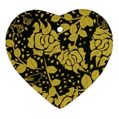 Floral Wallpaper Forest Ornament (heart)  by ImpressiveMoments