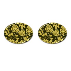 Floral Wallpaper Forest Cufflinks (oval) by ImpressiveMoments