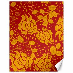 Floral Wallpaper Hot Red Canvas 12  X 16   by ImpressiveMoments