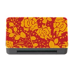 Floral Wallpaper Hot Red Memory Card Reader With Cf by ImpressiveMoments