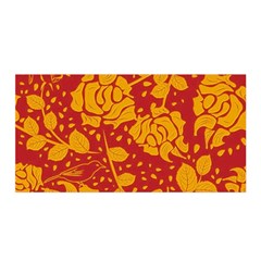 Floral Wallpaper Hot Red Satin Wrap by ImpressiveMoments