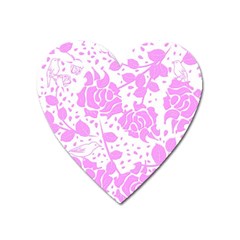 Floral Wallpaper Pink Heart Magnet by ImpressiveMoments